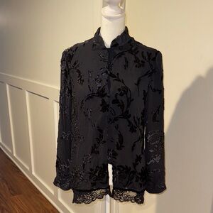 Donna morgan Elegant Black Lace Women's Top